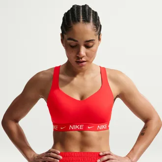 Nike Womens Indy High Support Padded Adjustable Sports Bra in Red | FD1068-696