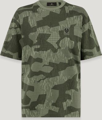 Belstaff Belstaff Camiseta Terrain Camo para hombre Punto con estampado Terrain Camo Verde Surplus / Negro lavado 2XL