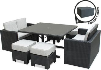 DCB Garden Dcb Garden - Oceane - Conjunto De Comedor Empotrable 8 Plazas Resina Trenzada