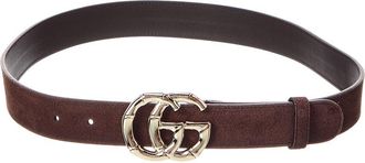 Gucci Gg Marmont Suede Belt