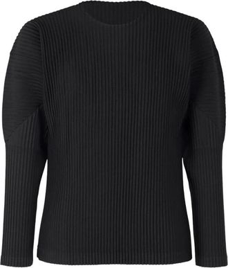 Issey Miyake Long Sleeve Tee - Heren - Longsleeves - Zwart - XL - Nylon - Tops
