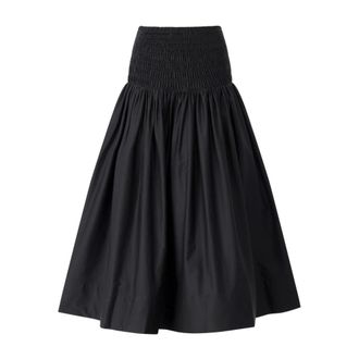 Self Portrait Rokken, Dames, Zwart, XS, Katoen, Rs 26 Midi Rok