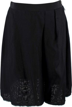 Lanvin Black Silk Midi Skirt Size S