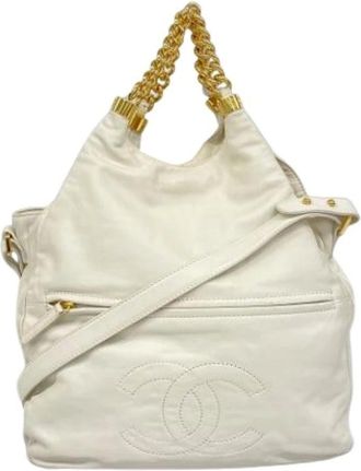 Chanel Pre-owned Shoulder Bags, female, White, Size: ONE SIZE Pre-owned Vintage Shoulder Bag