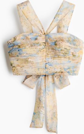 H&M Kurzes Top mit Bindeb&auml;ndern im R&uuml;cken - Yellow