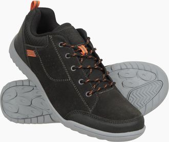 Mountain Warehouse Mens Mountain Warehouse Mens Phantom II Cow Suede Walking Shoes - Grey - Size: 11