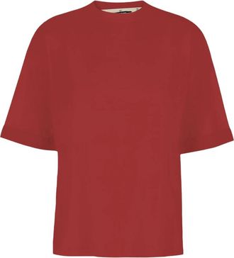 Jacquemus Tops, Dames, Rood, M, Polyester, Rond Carr&eacute; T-Shirt