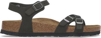 Birkenstock Kumba Soft Footbed Narrow Fit - Dames - Sandalen - Zwart - 37 EU - Leer - Schoenen