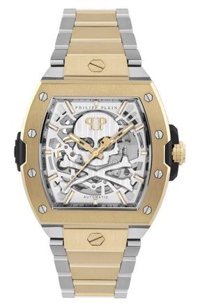 Philipp Plein The $keleton 2.0 Automatic Bracelet Watch, 44mm in Two Tone at Nordstrom