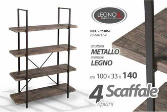 OEM Estanter&iacute;a De Estilo Urbano 4 Estantes Cm 100x 33 X 140 H