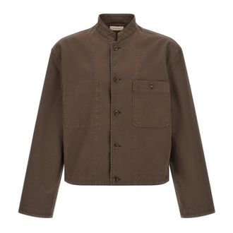 Christophe Lemaire Chaqueta con cuello mao - Jackets - Hombre - Marr&oacute;n - L
