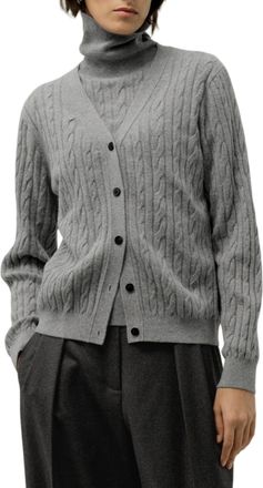 LilySilk Cable-Knit Baby Cashmere Cardigan