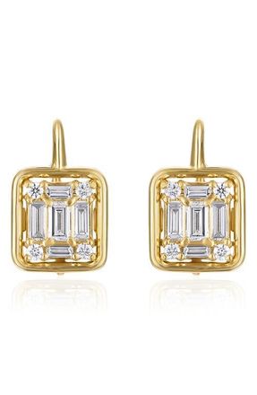 Mindi Mond Clarity Framed Diamond Drop Earrings in 18K Yellow Gold at Nordstrom