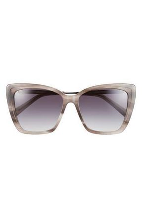 DIFF Eyewear Becky II Cat Eye Sunglasses in Black at Nordstrom Rack