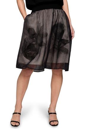 Nic+Zoe Embroidered Mesh Skirt in Black Multi at Nordstrom, Size Xx-Large