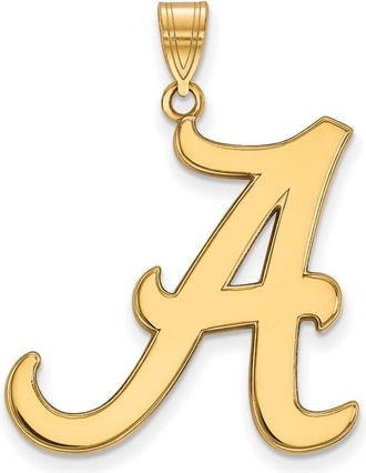 Diamond2Deal 10k Yellow Gold Alabama Letter A Extra Large Pendant