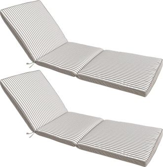 Oviala Juego de 2 cojines para tumbona 186 x 53 cm color beige