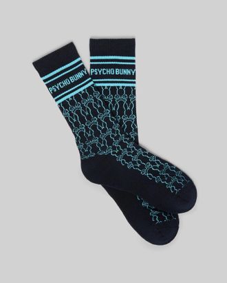 Psycho Bunny Mens Kace Sport Sock 402 EVENING BLUE / O/S