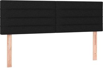 vidaXL Cabeceros 2 Unidades Tela Negro 72x5x78/88 Cm Vidaxl