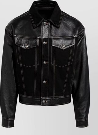 Versace leather biker jacket