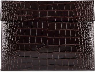 Tom Ford Crocodile-Print Leather Document Holder-Uomo