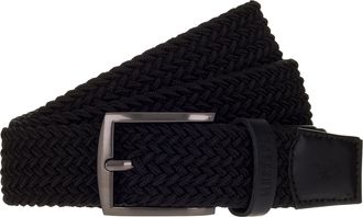 Mustang Stretchg&uuml;rtel MUSTANG, Herren, Gr. 11,5, schwarz, Materialmix, unifarben, G&uuml;rtel Stretchg&uuml;rtel, 3,5 cm, klassische geschw&auml;rzte Dornschliesse