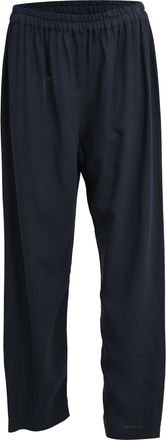 Mansur Gavriel Drawstring Straight Leg Pants in Navy Blue Viscose