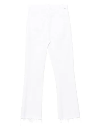 Mother Ankle Fray Jeans - White
