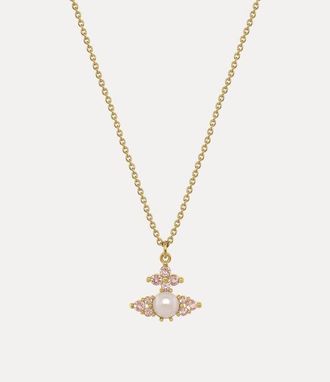 Vivienne Westwood Feodora Pendant Necklace Gold-champagne-cz-pink-pearl Gold-champagne-cz-pink-pearl Women