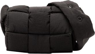 Bottega Veneta Pre-owned Bottega Veneta Candy Nylon Intrecciato Padded Tech Cassette Crossbody R00224850T