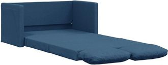 vidaXL Sofá cama de suelo 2 en 1 tela azul 112x174x55 cm Vidaxl