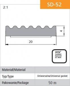 OEM Sello Negro Autoadhesivo Sd-52/4-0 Dgp 204 Mb - 50,0 Mb - Usz Sd-52