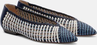 Veronica Beard Bancroft woven leather ballet flats