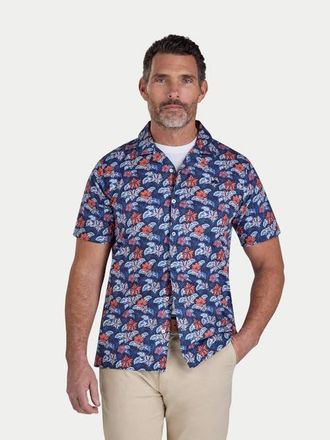 Raging Bull Hawaii Floral Short Sleeve Shirt in Navy at Nordstrom, Size Xxx-Large