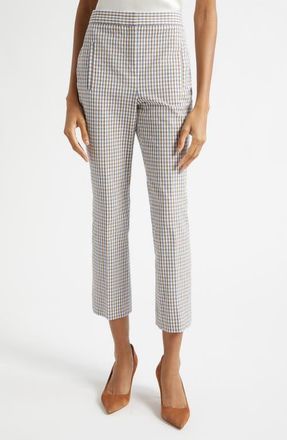 Veronica Beard Arte Check Pants in Acorn Multi at Nordstrom, Size 10