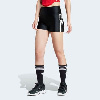 adidas Shorts ADIDAS ORIGINALS 3 S LGNS 1/4, Damen, Gr. L, N-Gr, schwarz (schwarz, normal, gr.), Obermaterial: 77% Polyamid, 23% Elasthan, Hosen Shorts