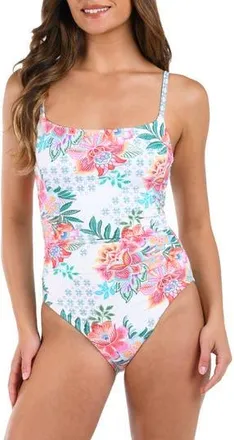 La Blanca Riviera One-Piece Swimsuit in White at Nordstrom Rack, Size 12