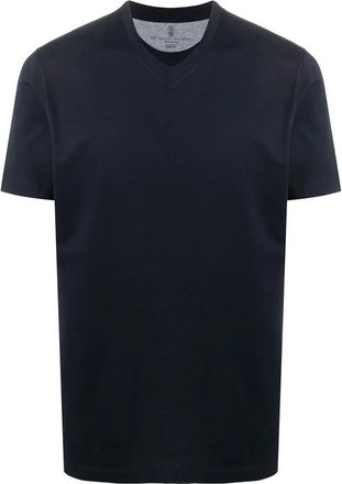Brunello Cucinelli Dark Blue Slim Fit Shirt, Size XXS