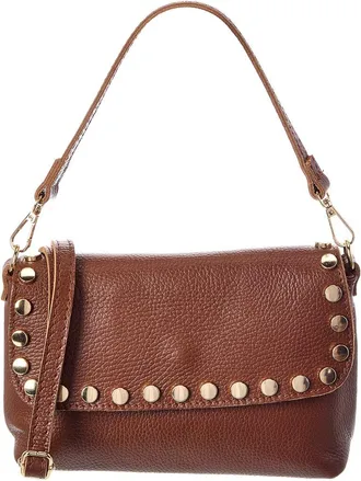 Persaman New York Alba 42 Studded Leather Crossbody