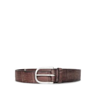 Orciani Brown Leather Belt Mens Accessories - male - Orciani - Belts - Brown - ONE SIZE - Accessories