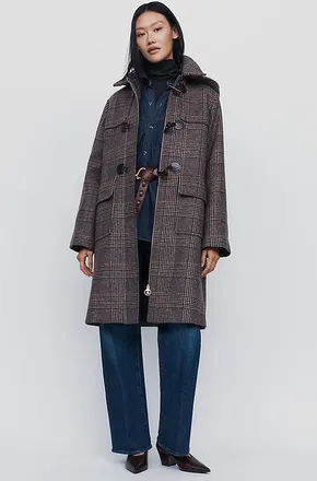 Barbour Melody Check Wool Blend Coat Jacket