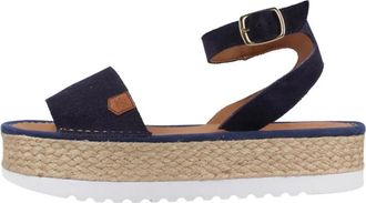 POPA Kalamis Flat Sandalen - Dames - Sandalen - Blauw - 39 EU - Schoenen