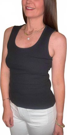 Velvet Heart Womens Ribbed Scoop Neck Tank Top In Black