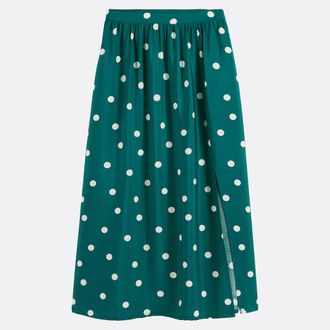 La Redoute Collections Lange vloeiende rok, stippenprint