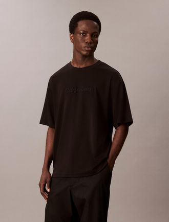 Calvin Klein T-Shirt CALVIN KLEIN A - Rel Fashion Logo Tee, Herren, Gr. XXL, schwarz, Single Jersey, Obermaterial: 100% Baumwolle, unifarben, regular fit normal, R