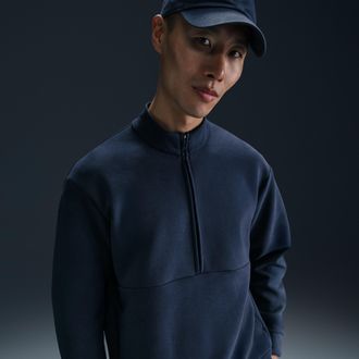 Nike Mens 24.7 ImpossiblySoft Dri-FIT 1/2-Zip Top in Blue | HQ6953-451