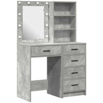 vidaXL Mesa De Tocador Con Caj&oacute;n 2 Pcs Gris 50 X 41 X 135 Cm Vidaxl