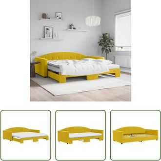 vidaXL Vidaxl Sof&aacute; Cama Nido Con Colch&oacute;n Terciopelo Amarillo 100x200 Cm