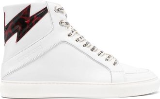 Zadig&Voltaire High Flash leather sneakers - women - Leather - 38 - White