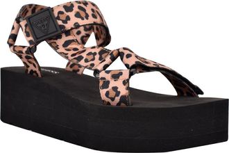Guess Avin Leopard Spot Platform Sandal at Nordstrom Rack, Size 10